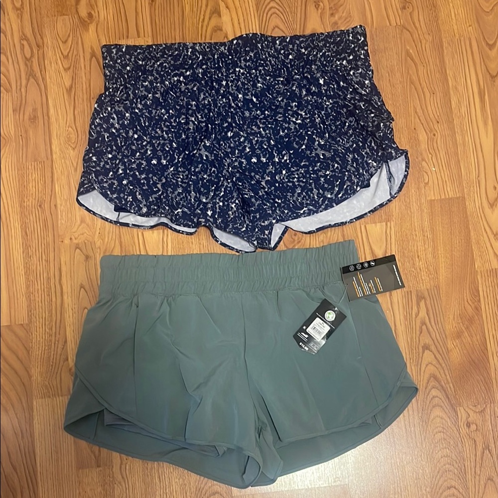 Avia Blue and Gray Athletic Shorts for Active Comfort 2 pair set